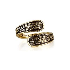NEW Antique Gold Floral Wrap Ring